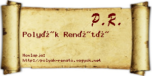 Polyák Renátó névjegykártya